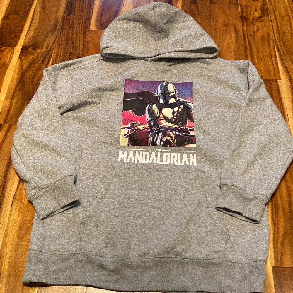 Star Wars Gray Mandalorian Kids Hoodie